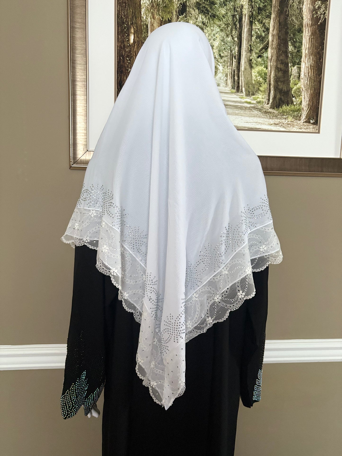 Mariam Square Hijab in White