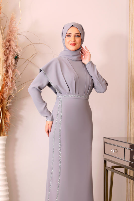 Iman Flair Dress in Gray