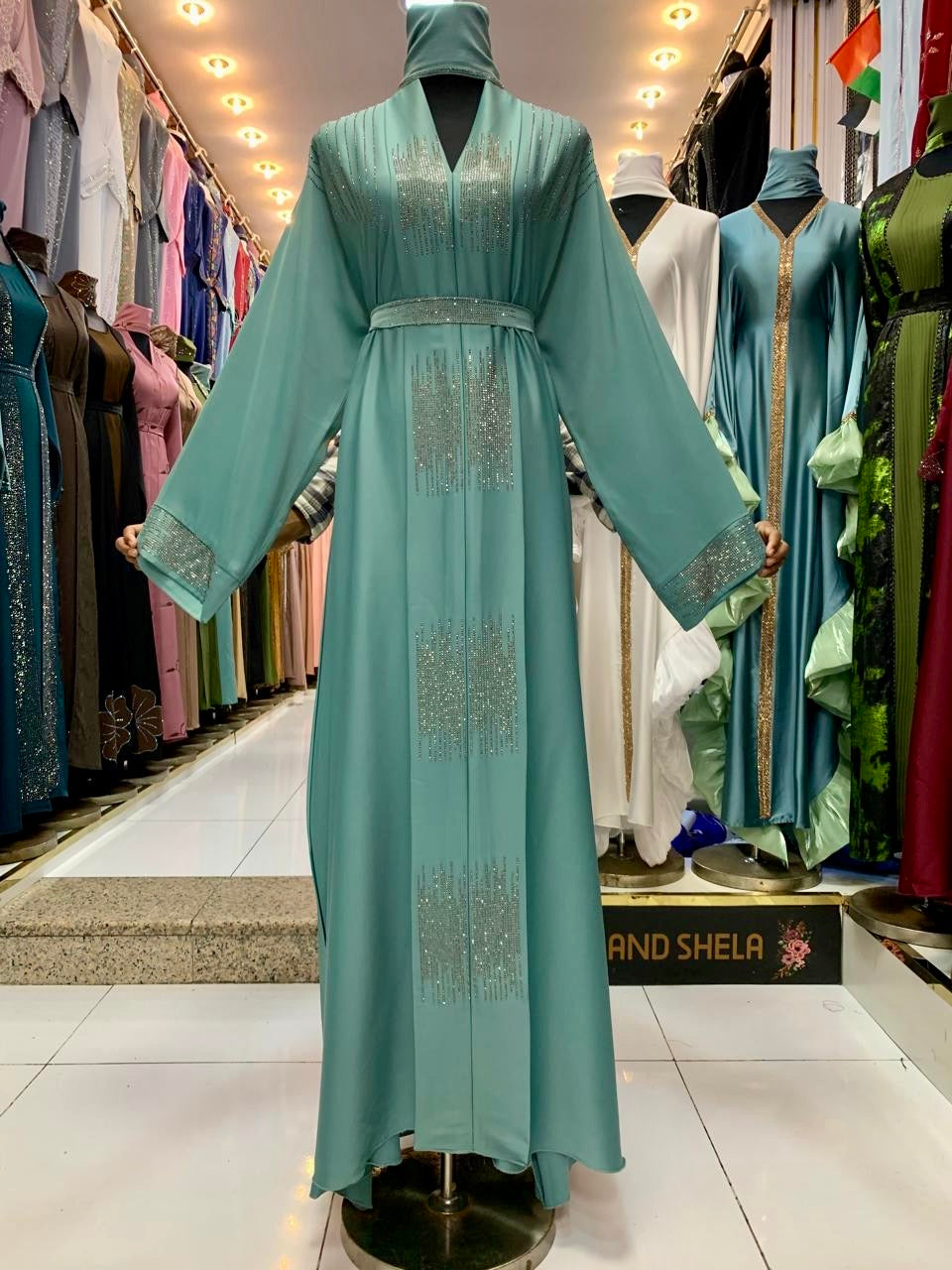 Ezzah Abaya in Teal