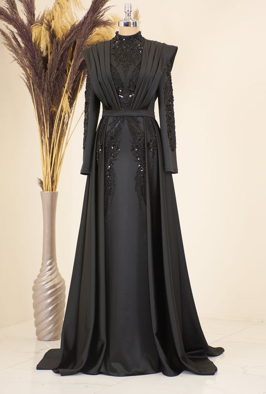 Husna Evening Gown in Black