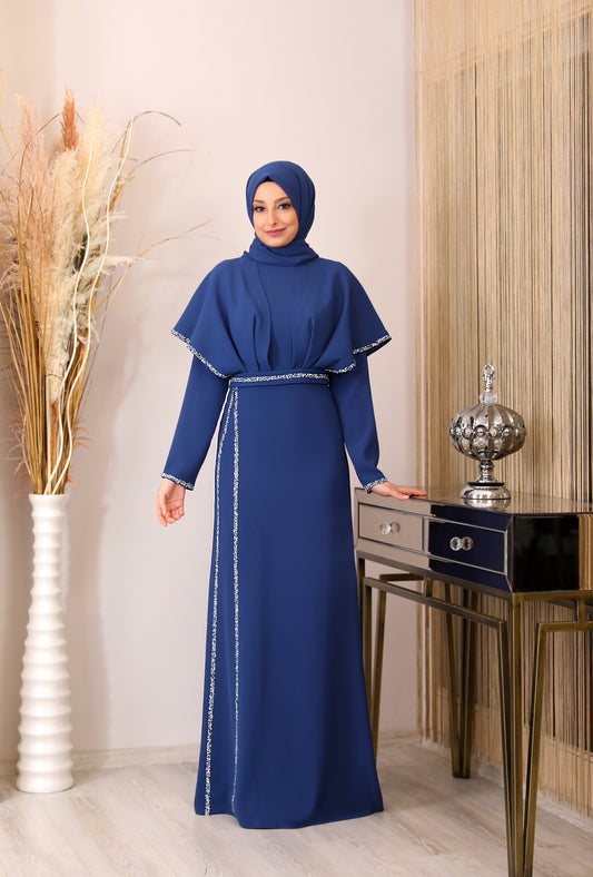 Iman Flair Dress in Blue