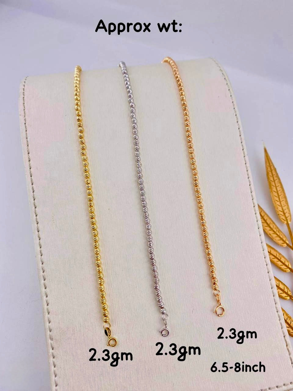 Aurora 18 Karat Gold Diamond Cut Bracelet