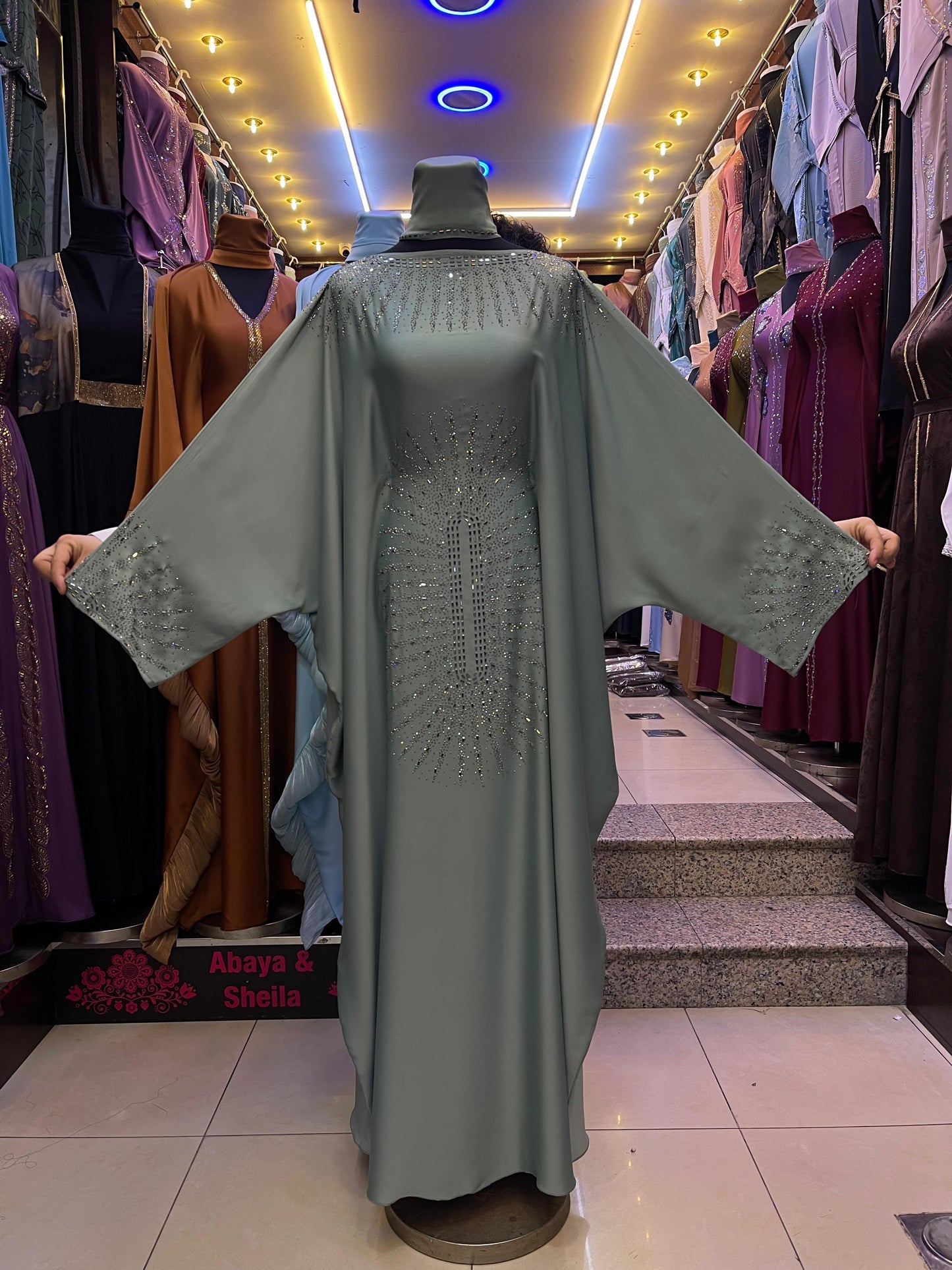 Raufah Abaya in Green
