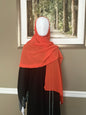 Huda Orange Chiffon Hijab