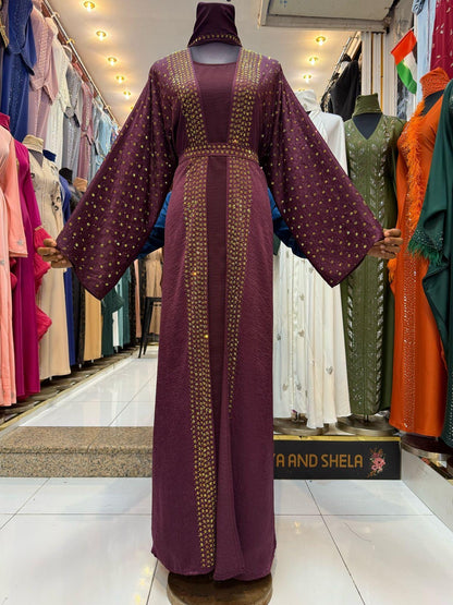 Shanaya Abaya in Maroon