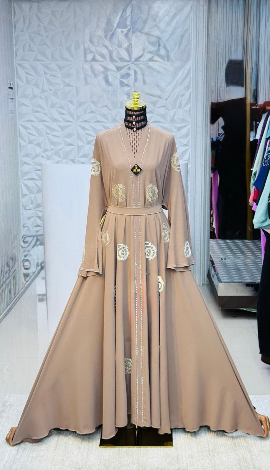Adiva Abaya in Brown
