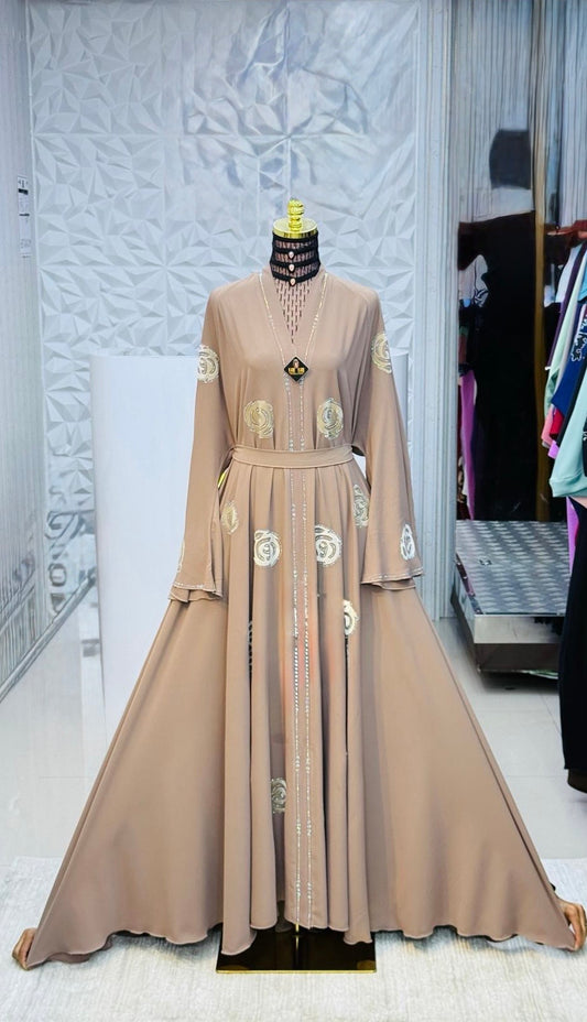 Adiva Abaya in Brown
