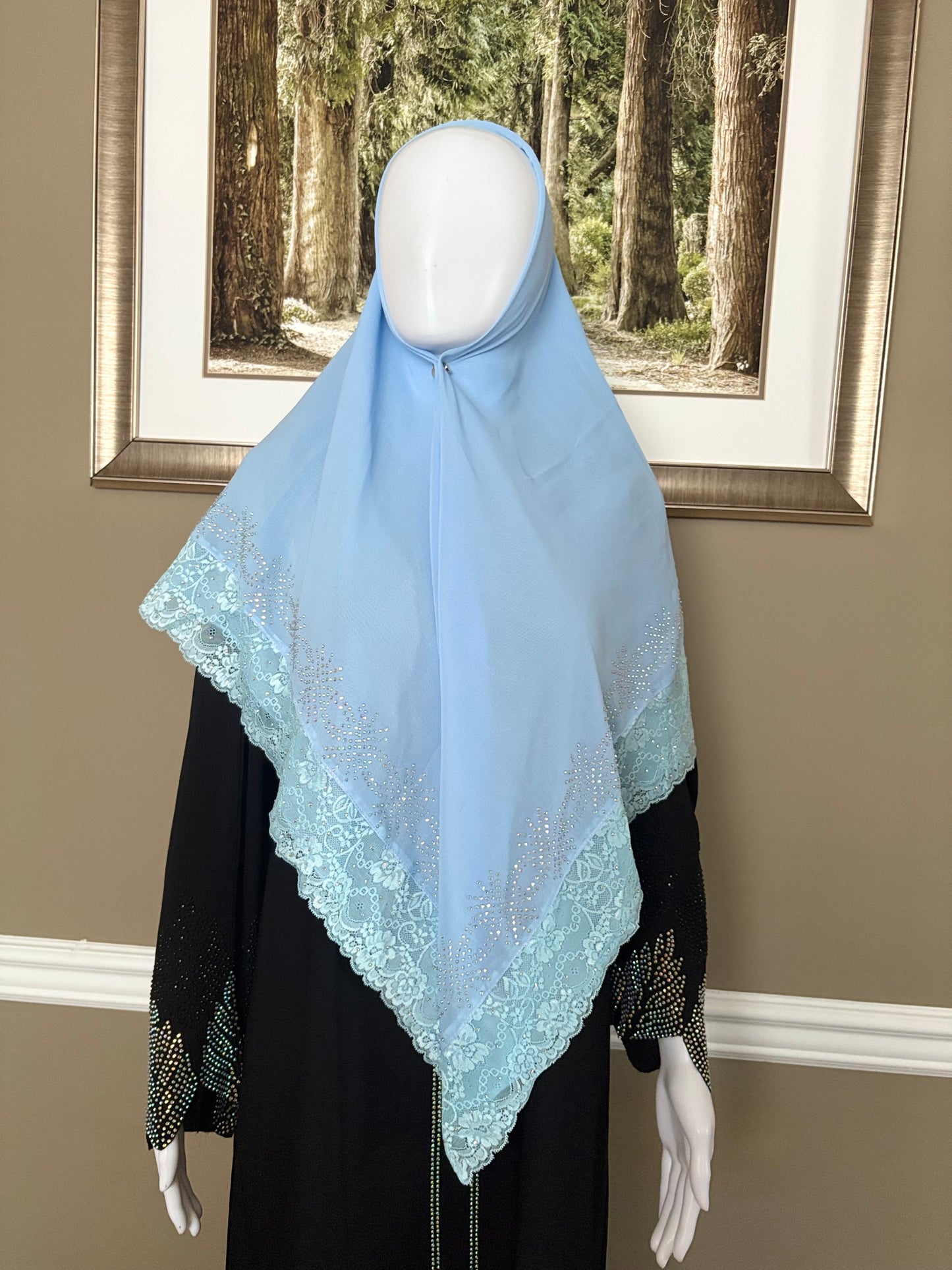 Mariam Square Hijab in Sky Blue