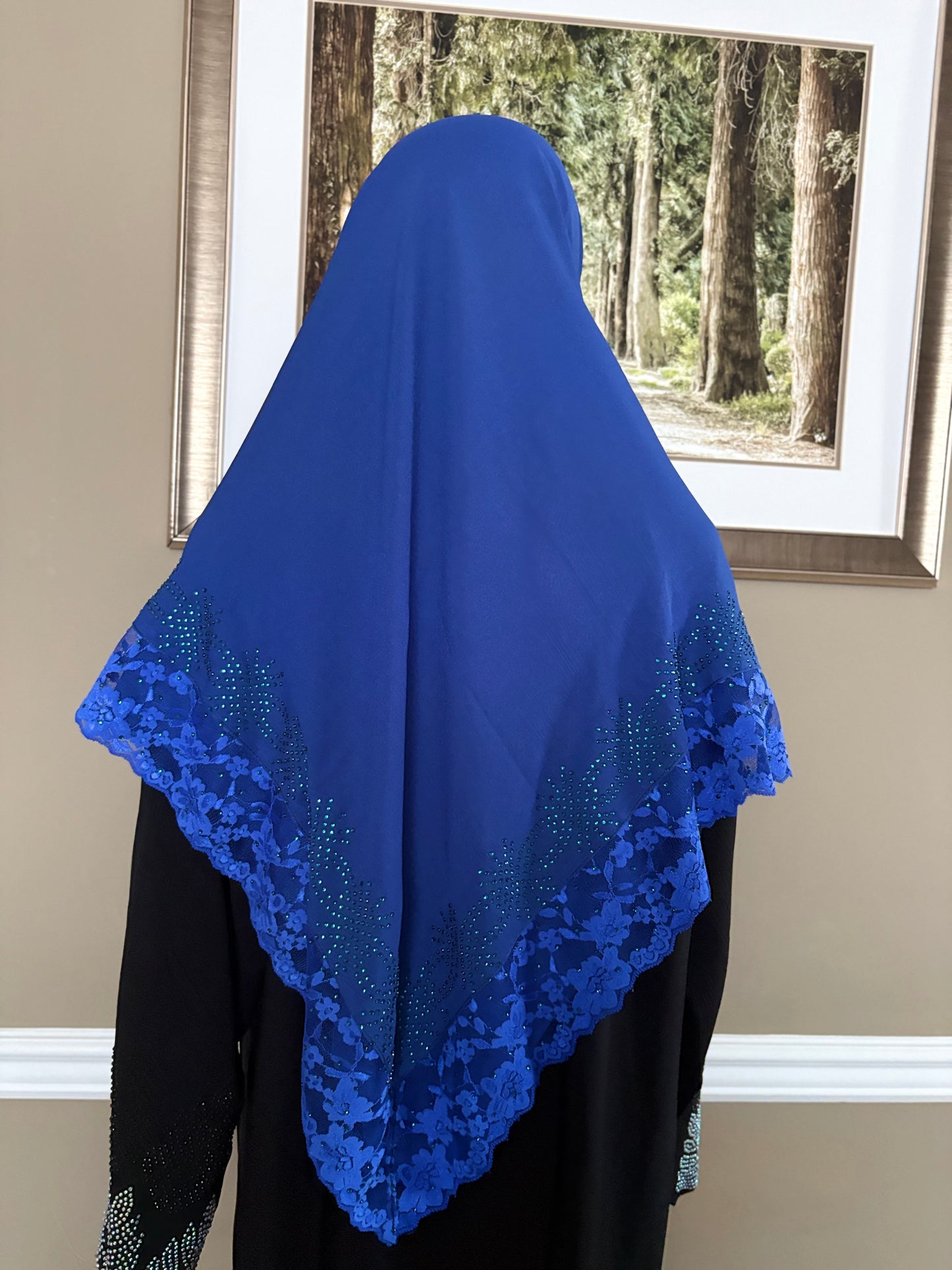 Mariam Square Hijab in Royal Blue