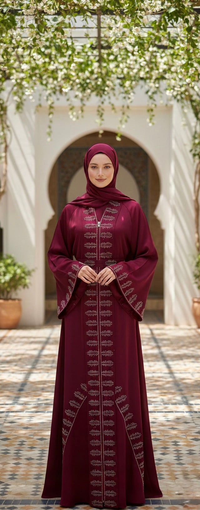 Baseema Abaya in Pink