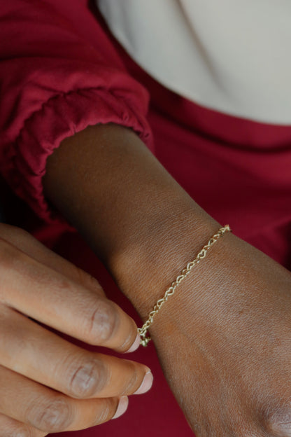 Tiana 18 karat pure gold bracelet