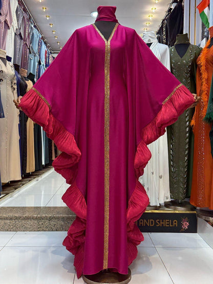 Basma Abaya in Fuschia