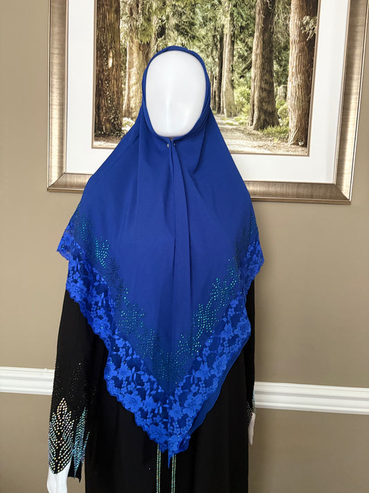 Mariam Square Hijab in Royal Blue