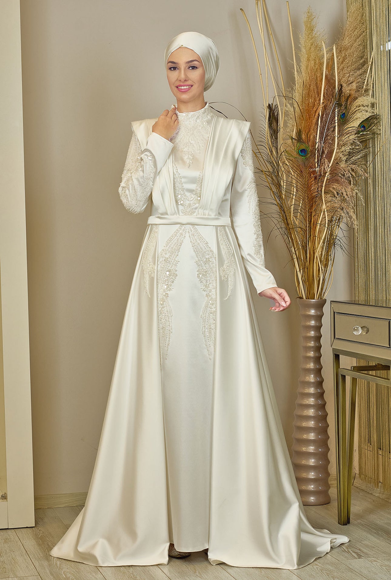 Husna Evening Gown in White
