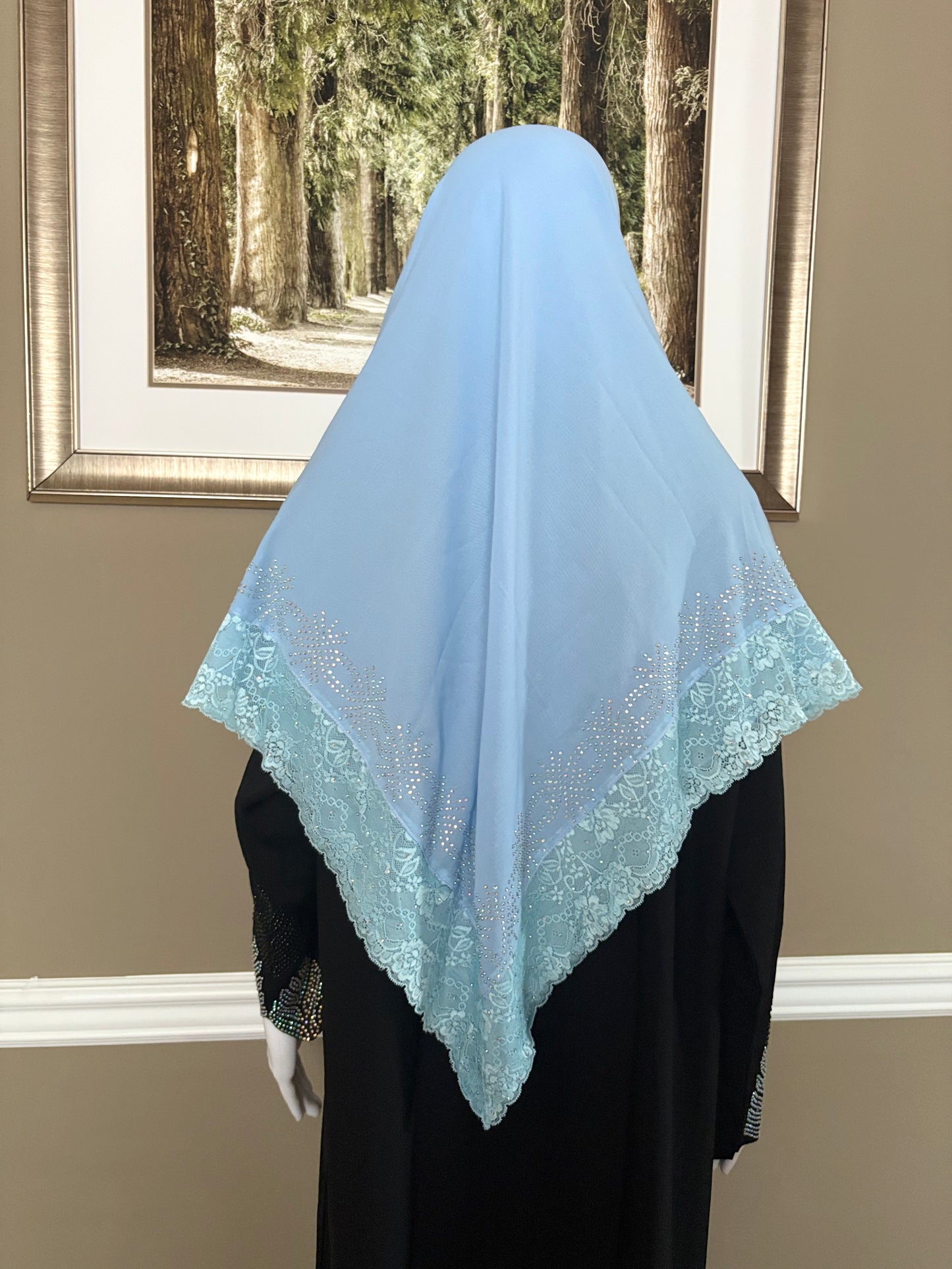 Mariam Square Hijab in Sky Blue