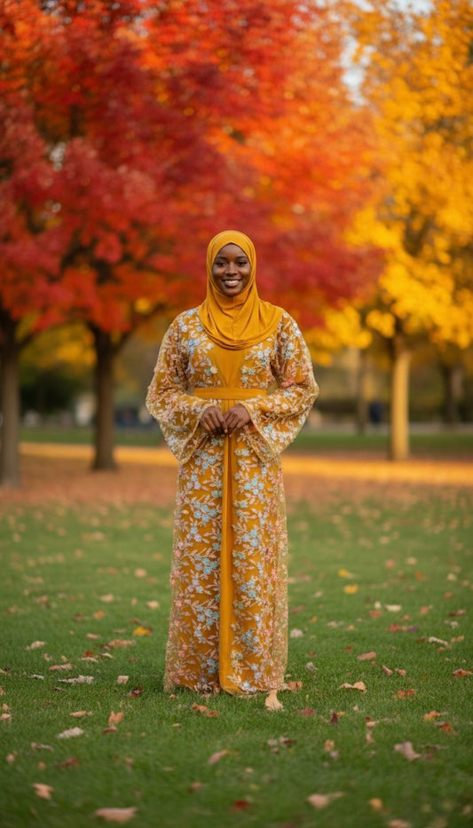 Rahma Abaya in Gold