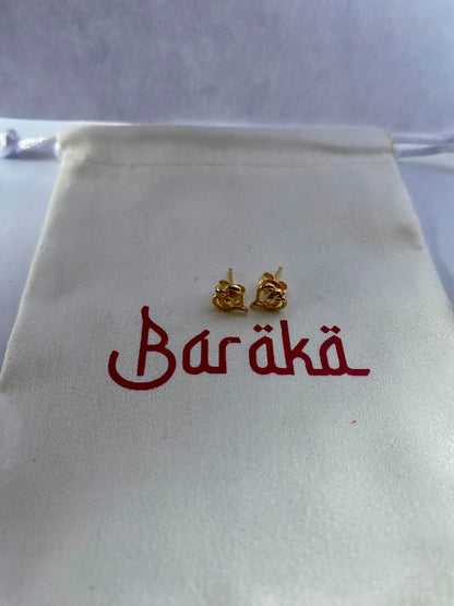 Marigold 18 karat pure gold earrings with heart design