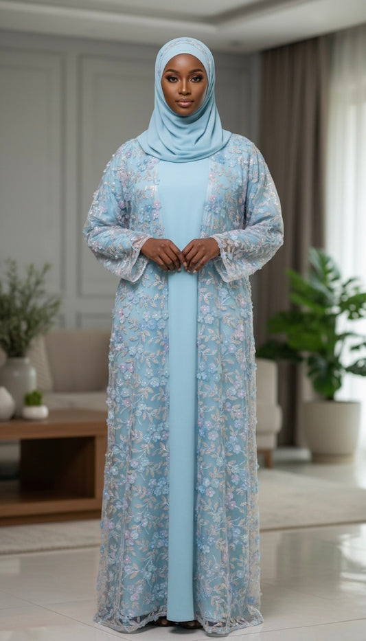 Rahma Abaya in Blue