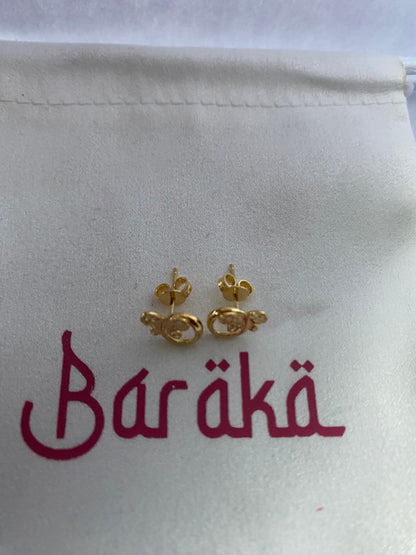 Orchid 18 karat pure gold earring with hook