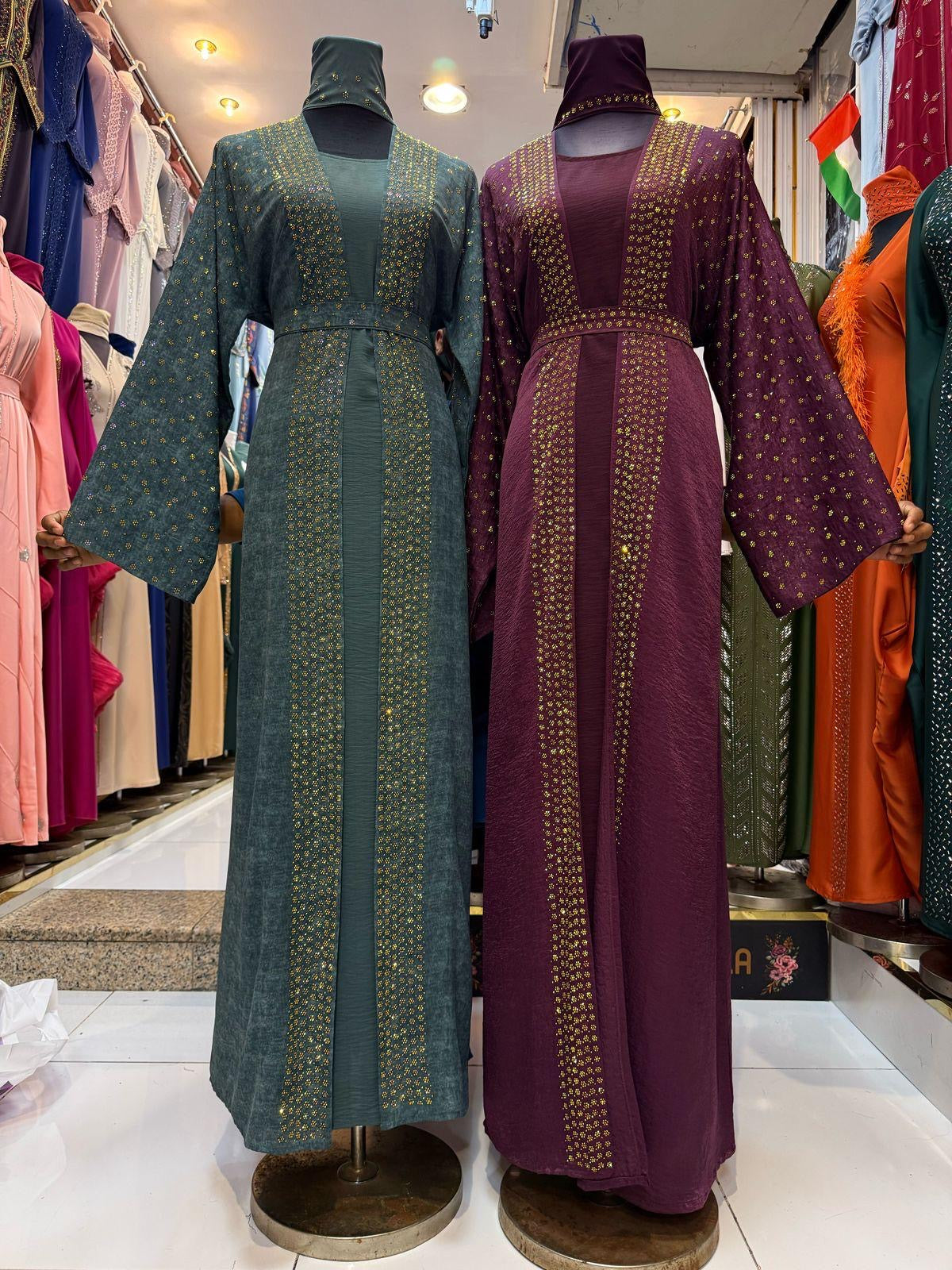 Shanaya Abaya in Maroon