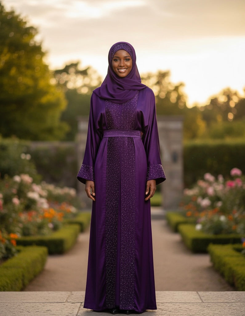 Farheen Abaya in Purple