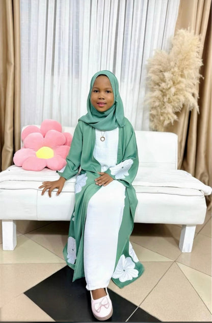 Ruqqayah Princess Abaya in Green