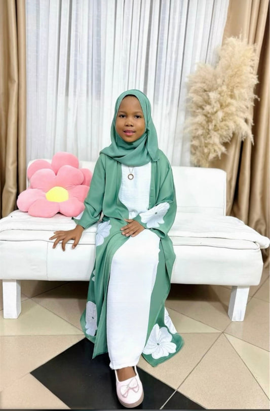 Ruqqayah Princess Abaya in Green