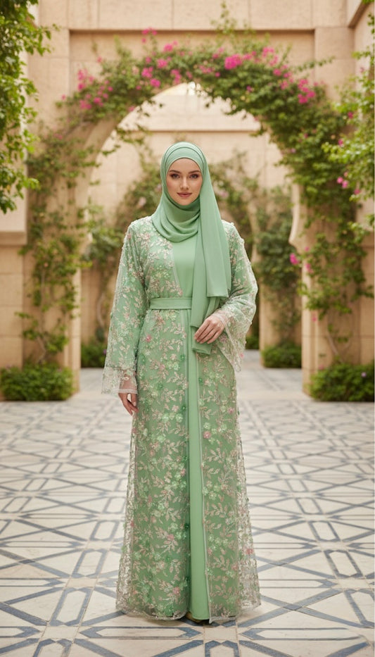 Rahma Abaya in Green