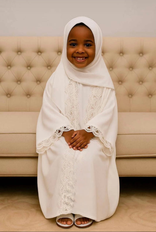 Fatima Princess Abaya in White
