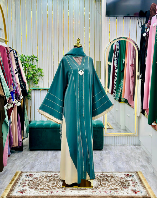 Lulu Abaya in Teal