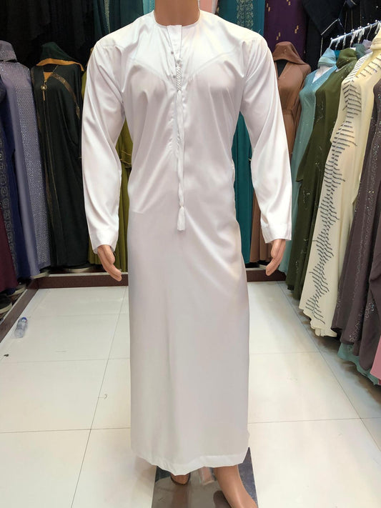 Saleem Emirati Thobe in White